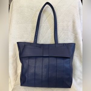 Rampage Bow Tote in Navy Blue